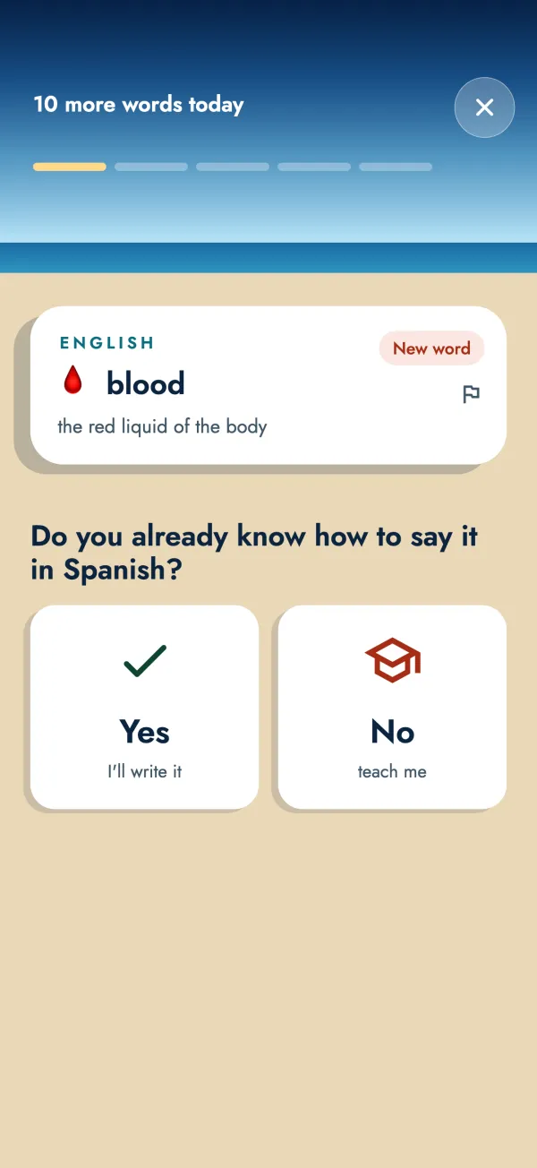 A new word during a session