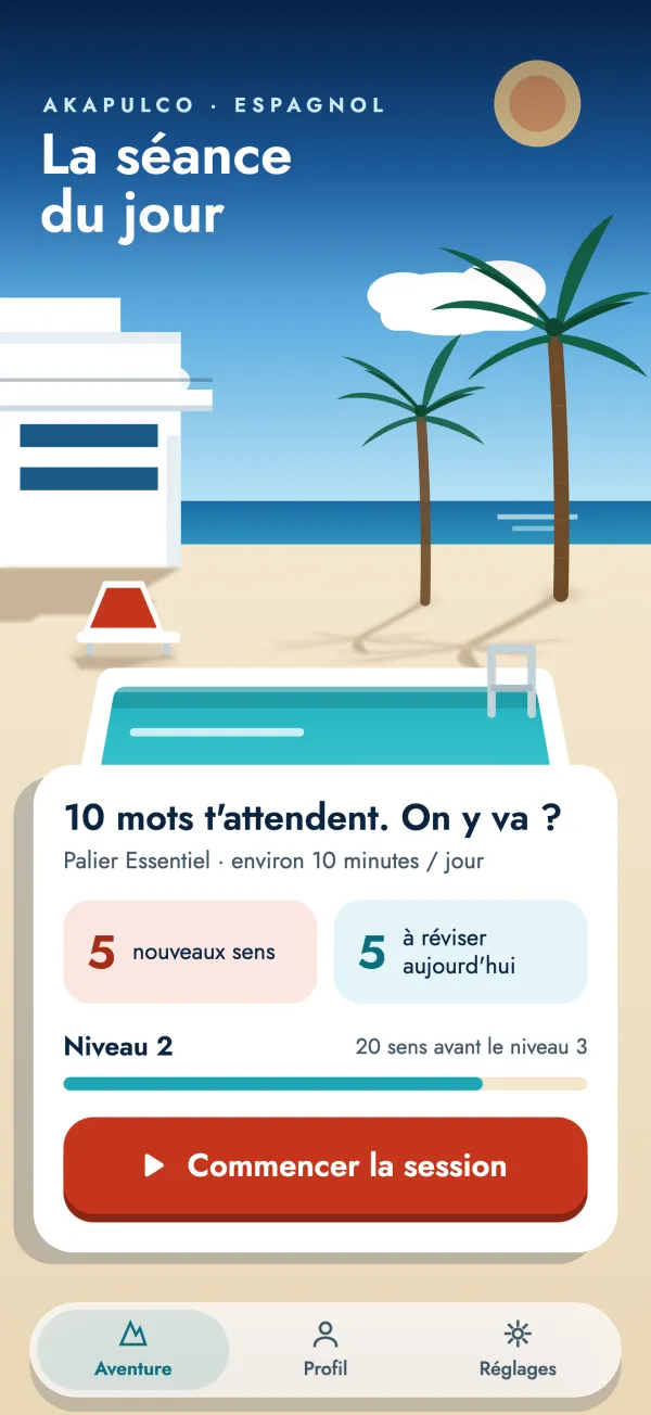 L'écran « La séance du jour »